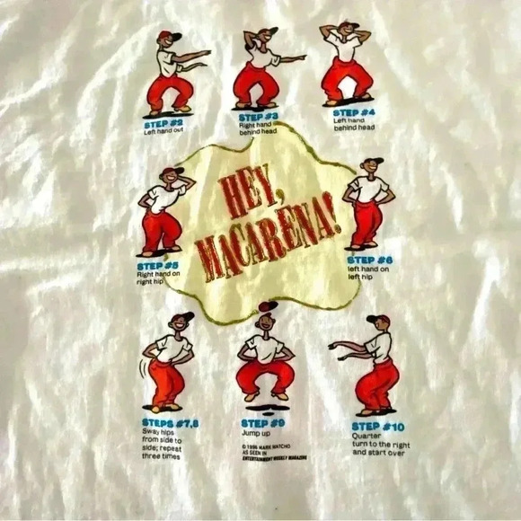 Vintage 90s Hey Macarena T Shirt Like New Condition Size L - Picture 6 of 6